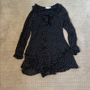 Hill House Black Dress with White Accents
